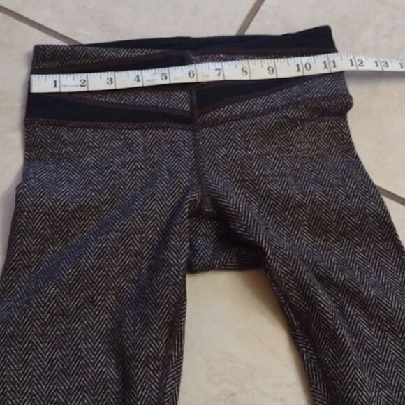 Lululemon Wunder Under full length leggings herringbone tummy control grey 2 - Picture 4 of 9